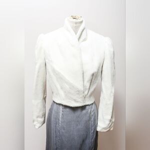 White 100% Woop Long Sleeve Blazer Jacket